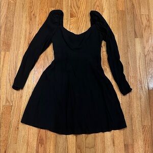 Hill House Puff Sleeve Black Dress